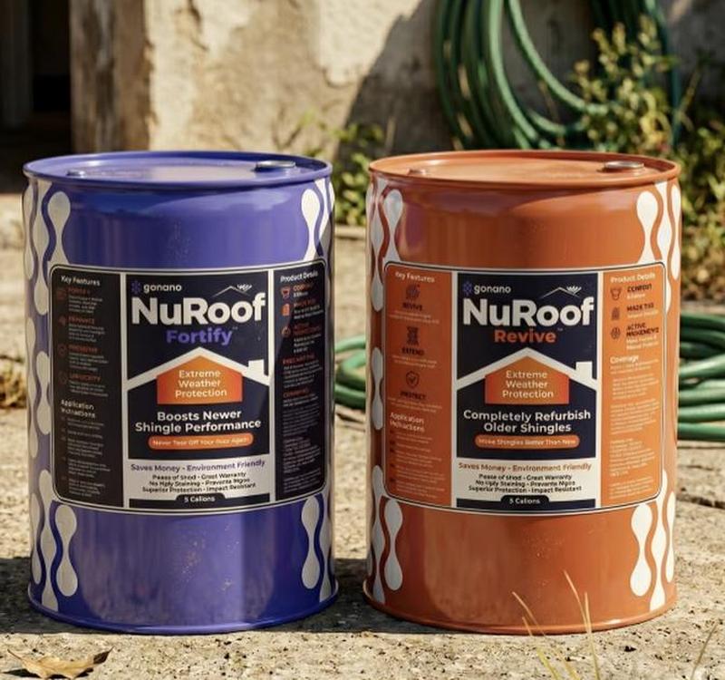 Gonano NuRoof Fortify and Revive barrels